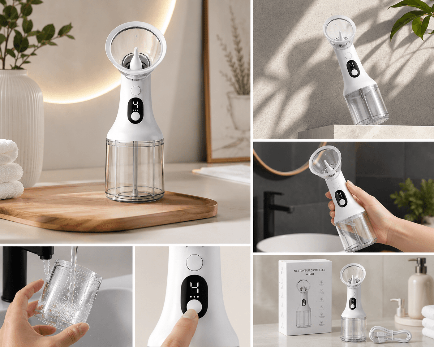 Détail produit dans un environnement spa